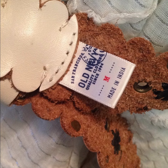 Creamy White Leather Hippie Belt Flowers Scallops - Picture 3 of 4